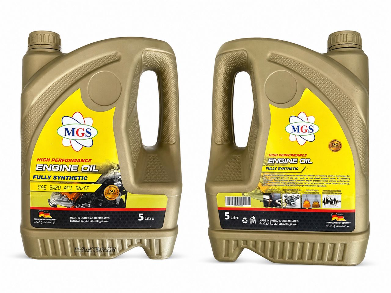 Huile Moteur MGS 5W20 – 100% Synthétique (5 Litres)