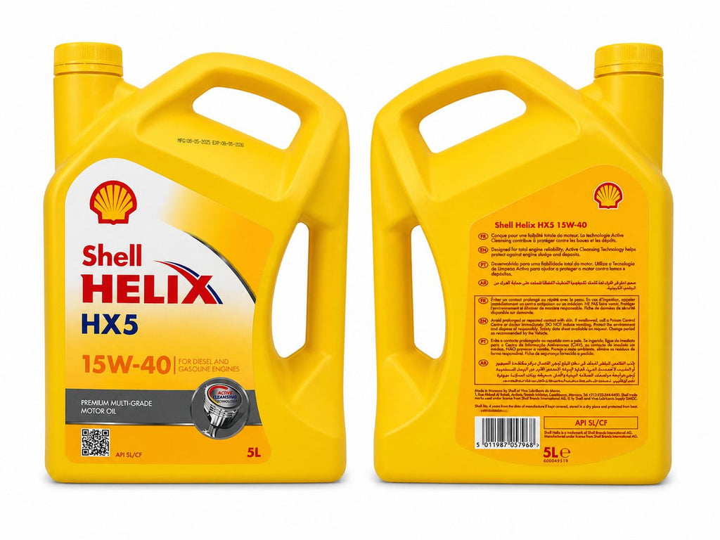 Huile moteur Shell Helix HX5 15W-40 – Protection et performance