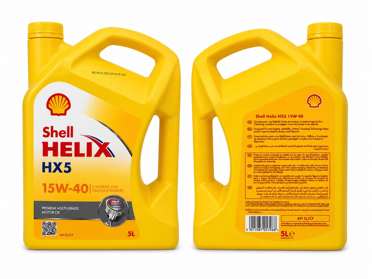 Huile moteur Shell Helix HX5 15W-40 – Protection et performance
