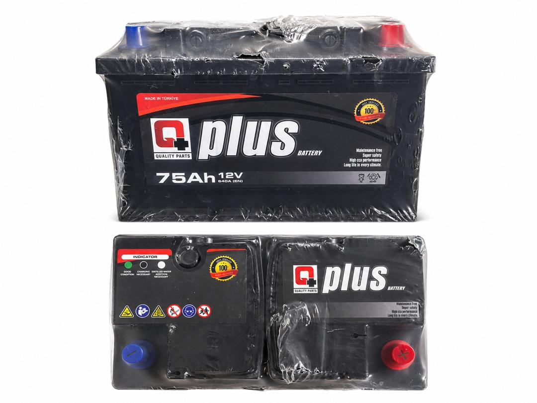 Batterie automobile Q Plus 75Ah 12V – Puissance et fiabilité