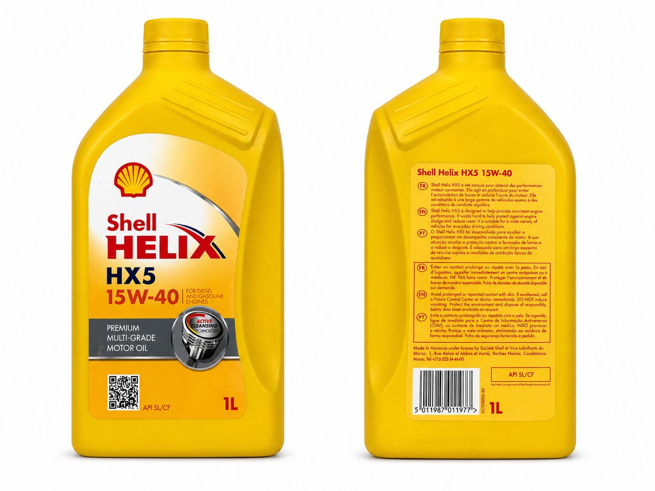 Huile moteur Shell Helix HX5 15W-40 – Protection et performance